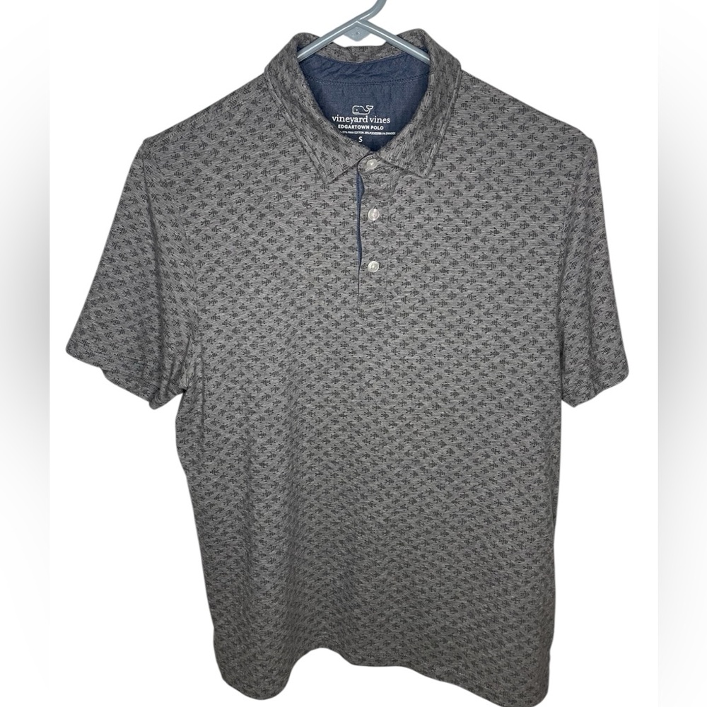 Vineyard Vines Gray Edgartown Polo Shirt- Men’s Small